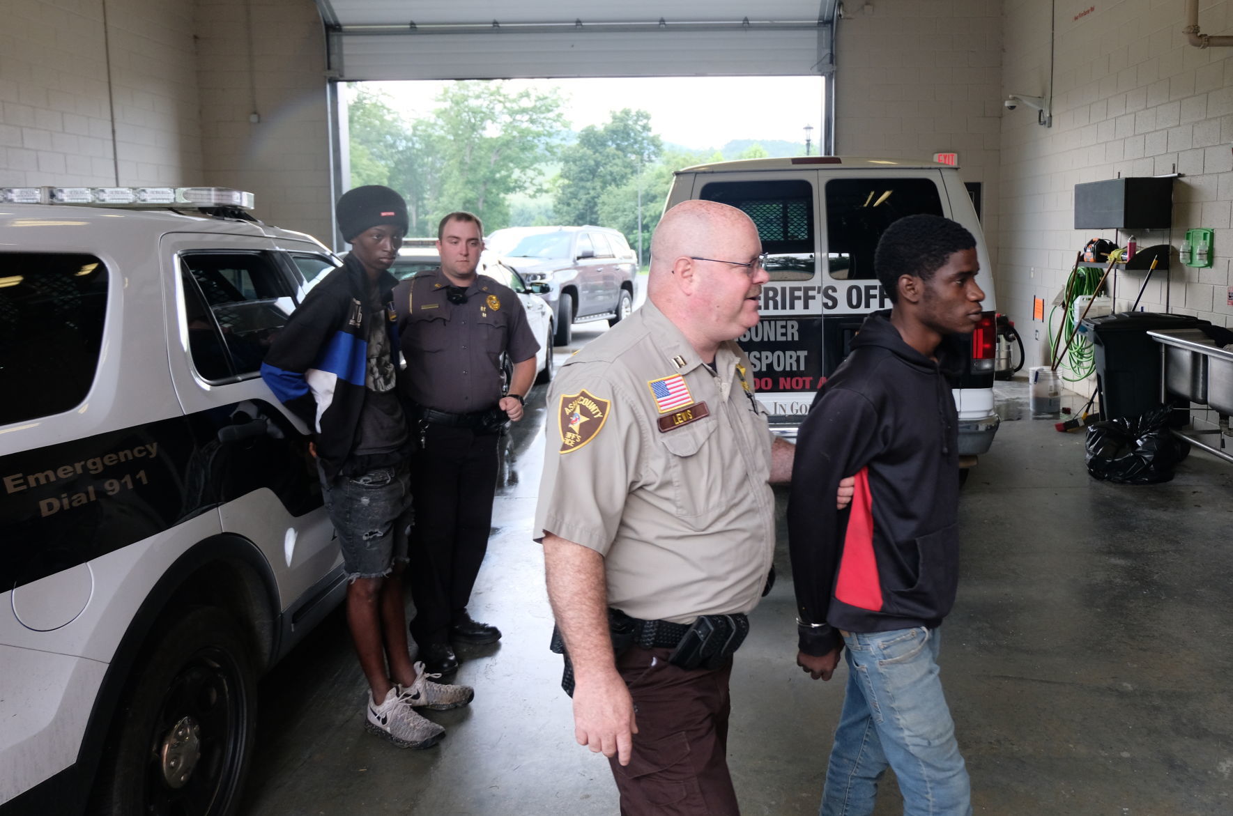 Suspects caught after manhunt